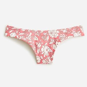 NWT J. Crew Curved-Waist Cheeky Bikini Bottom in Tossed Floral | Size Large